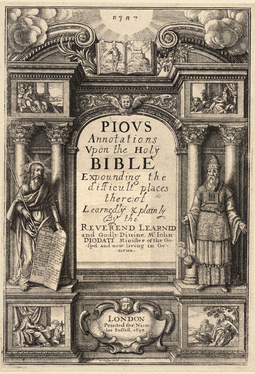 Diodati. Jámbor annotációk. 1. állapot alkotó: Wenceslaus Hollar