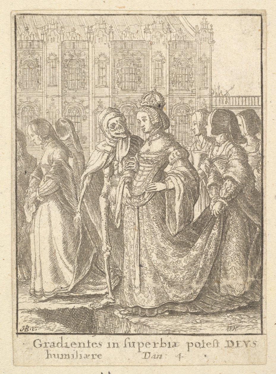 Császárnő, a Haláltáncból, 1651. alkotó: Wenceslaus Hollar