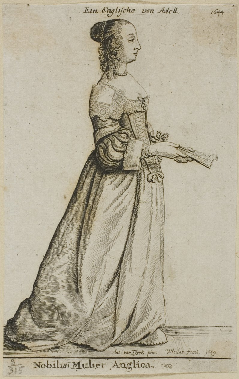 angol nemesasszony alkotó: Wenceslaus Hollar