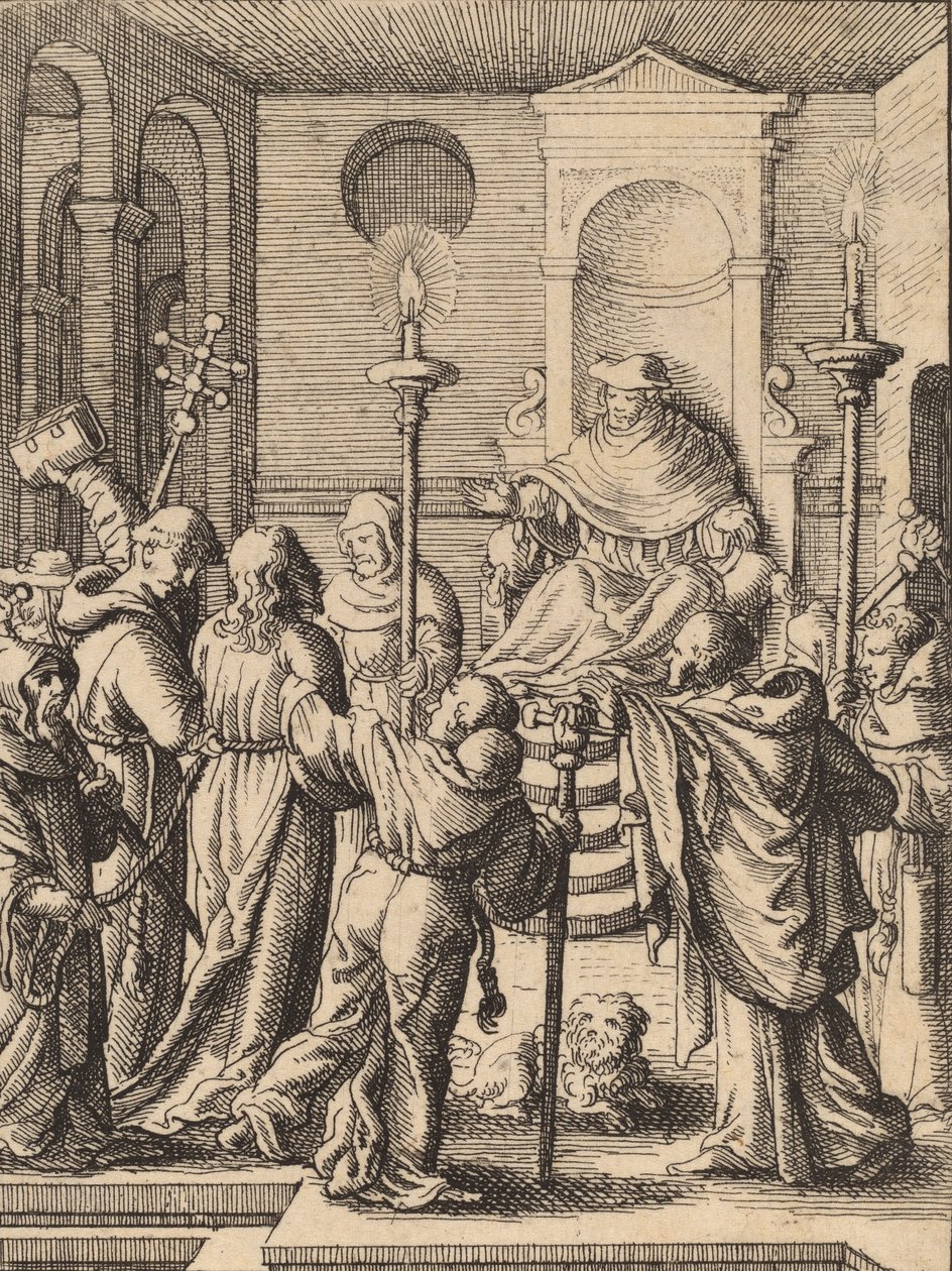 Jézus Anna előtt. alkotó: Wenceslaus Hollar