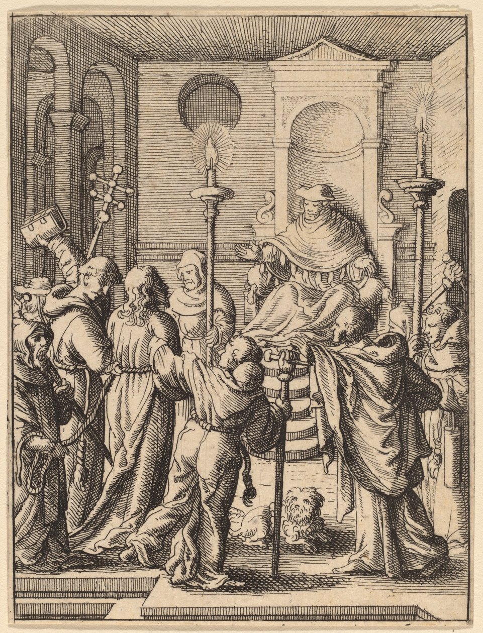 Jézus Anna előtt alkotó: Wenceslaus Hollar