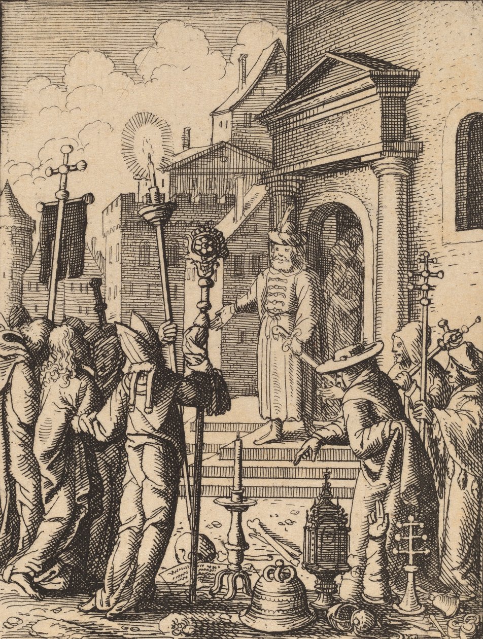 Jézus Pilátus előtt. alkotó: Wenceslaus Hollar