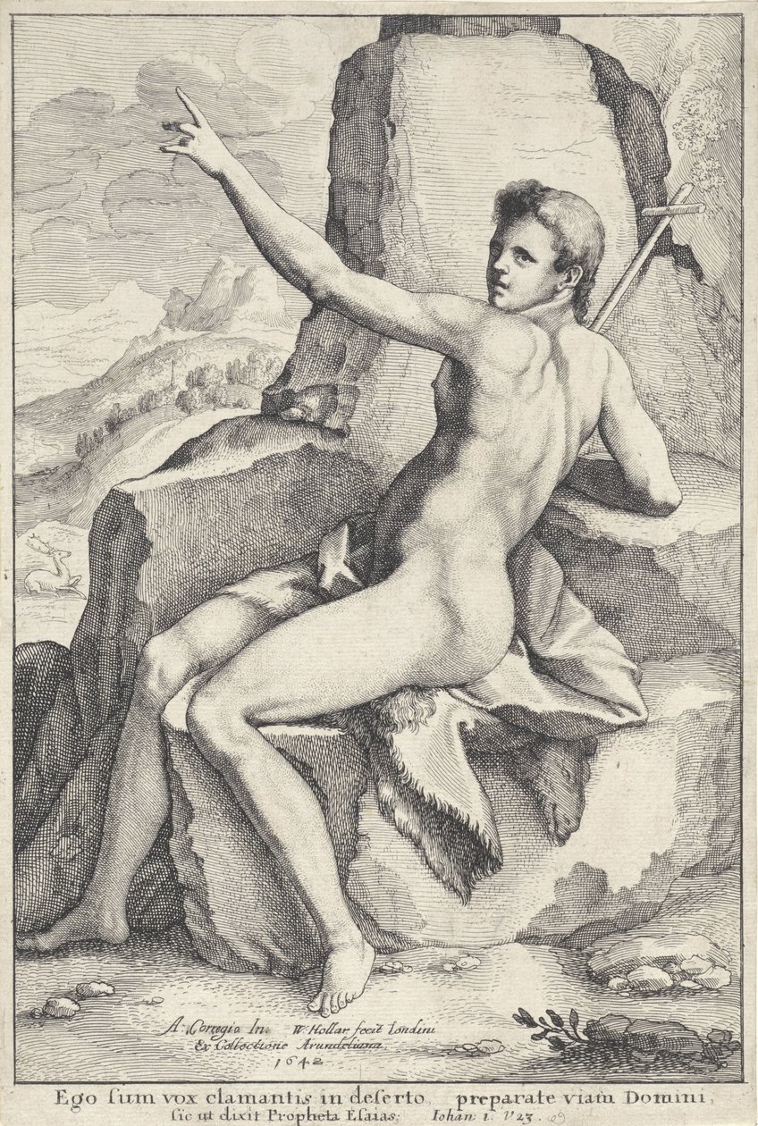 Keresztelő János a sivatagban alkotó: Wenceslaus Hollar