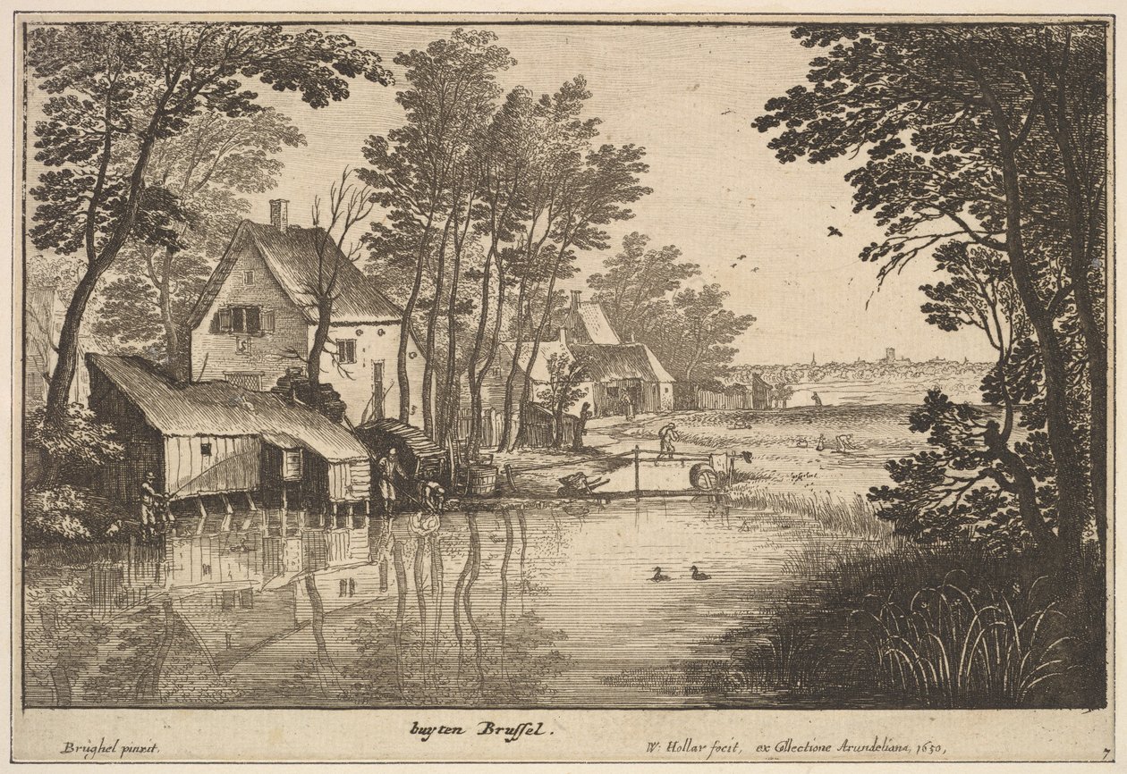 Táj horgászsal, 1650. alkotó: Wenceslaus Hollar