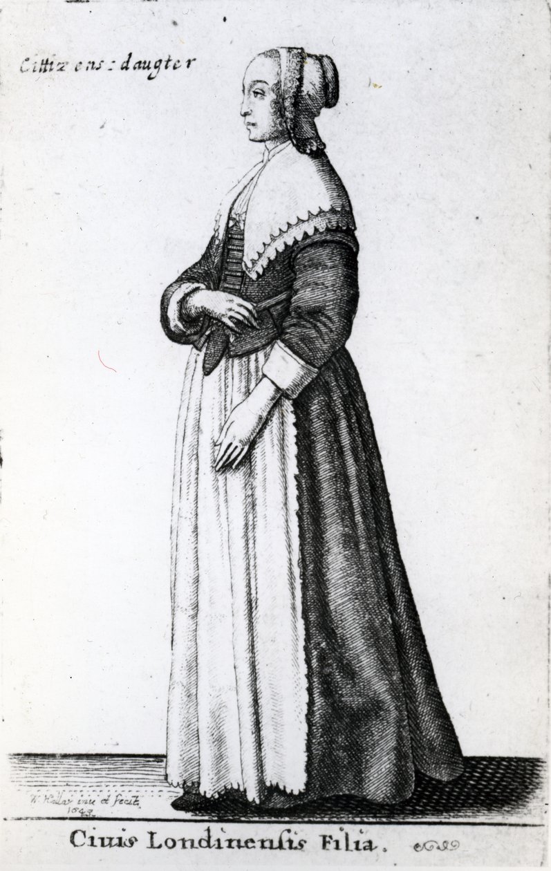 Londoni polgár lánya, 1643 alkotó: Wenceslaus Hollar
