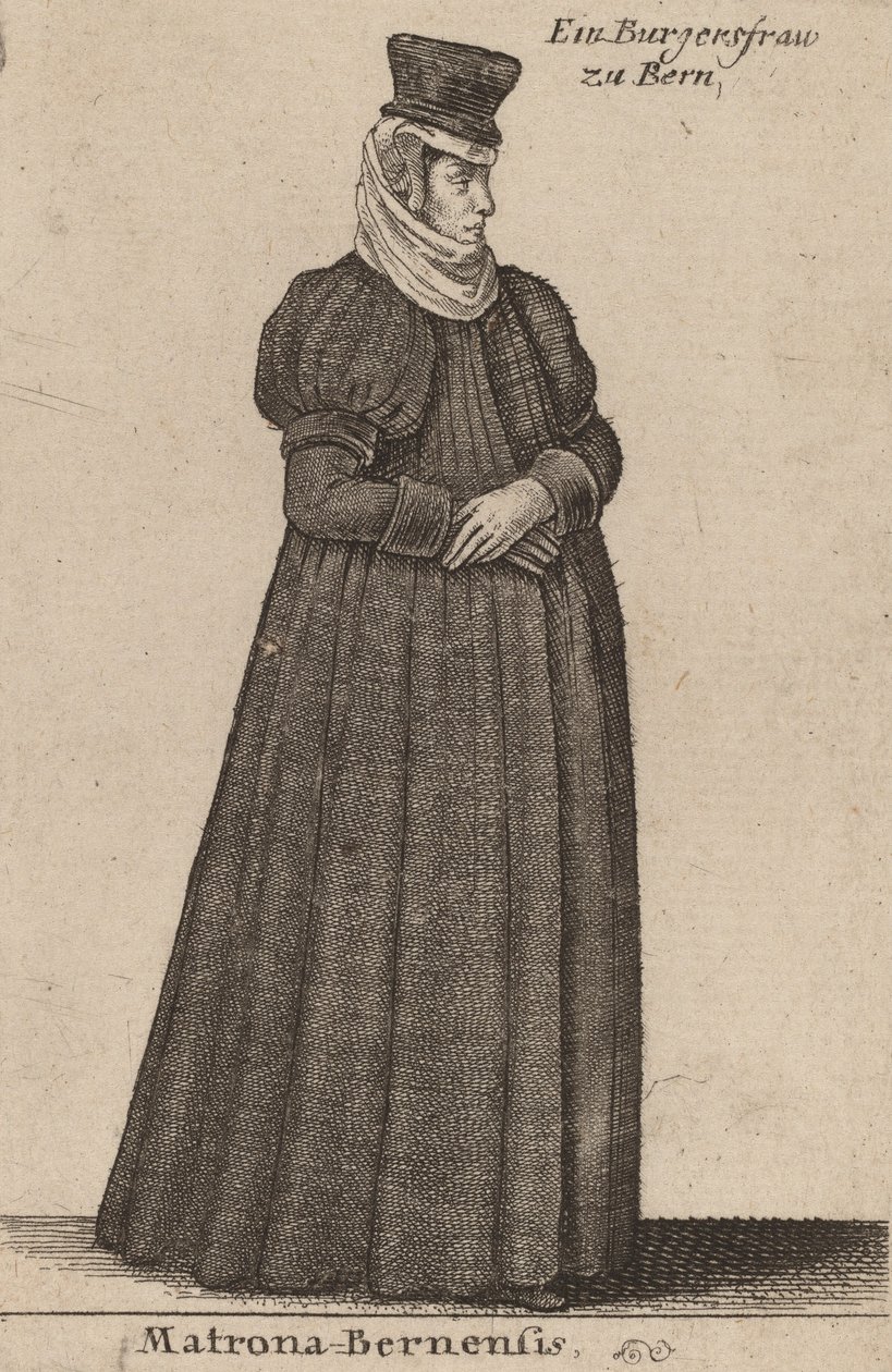 Bernensis matrónája. alkotó: Wenceslaus Hollar