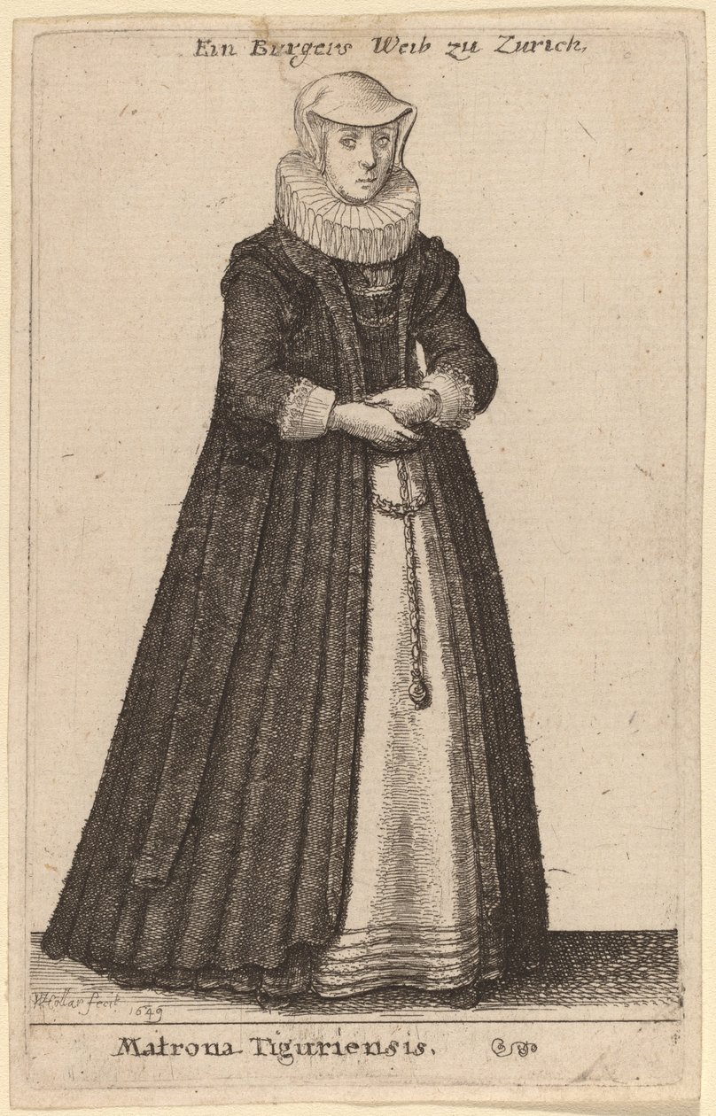 Matrona Tiguriensis alkotó: Wenceslaus Hollar