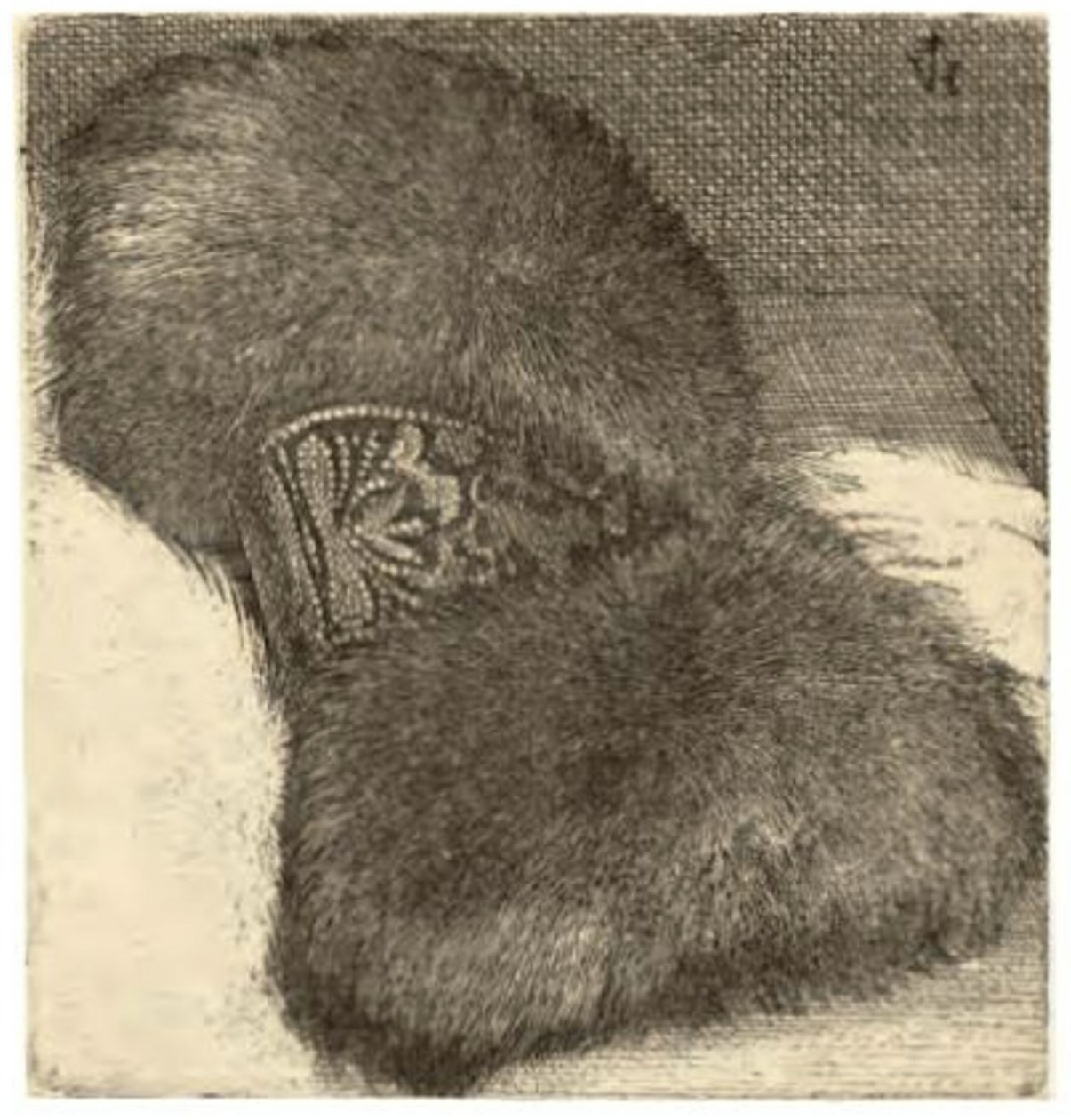 Muff Brocade szalaggal alkotó: Wenceslaus Hollar
