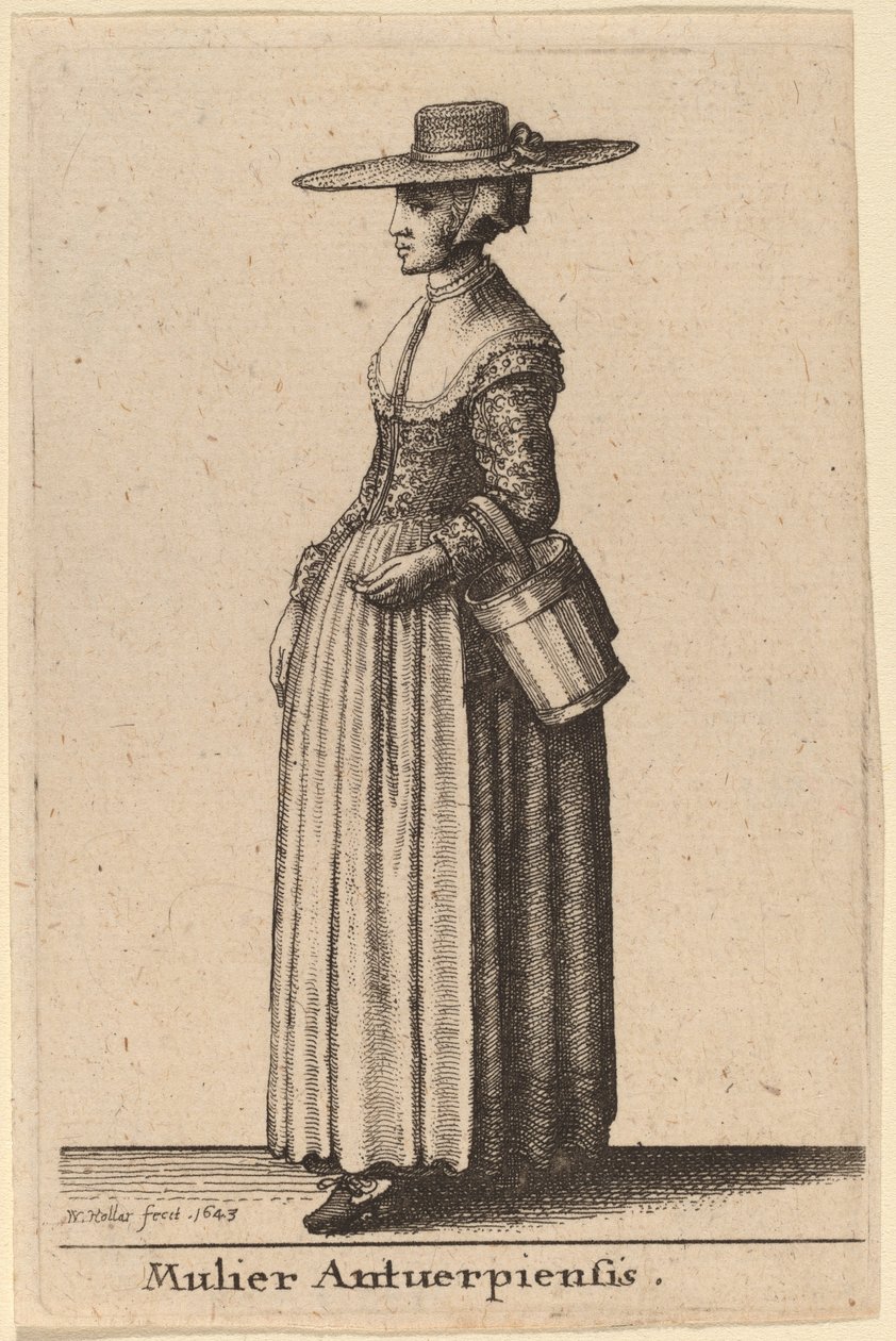 Az antwerpeni nő alkotó: Wenceslaus Hollar
