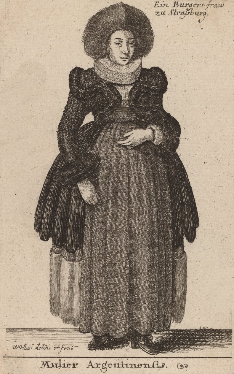 A strasbourgi nő. alkotó: Wenceslaus Hollar