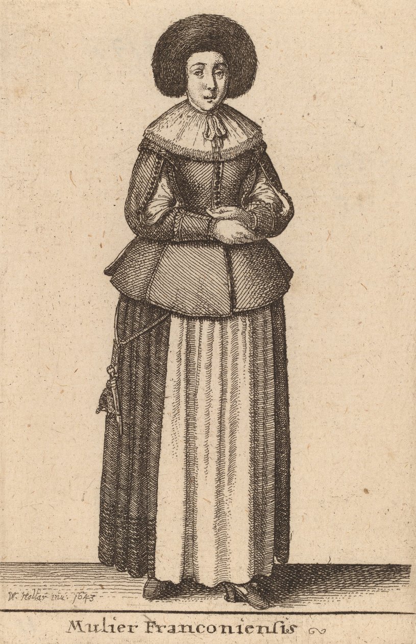 A francia nő, 1643 alkotó: Wenceslaus Hollar