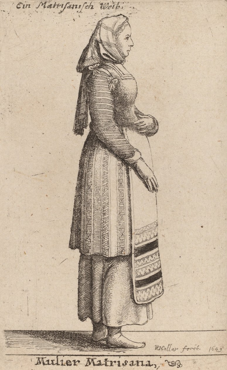Matrisana nő, 1649 alkotó: Wenceslaus Hollar