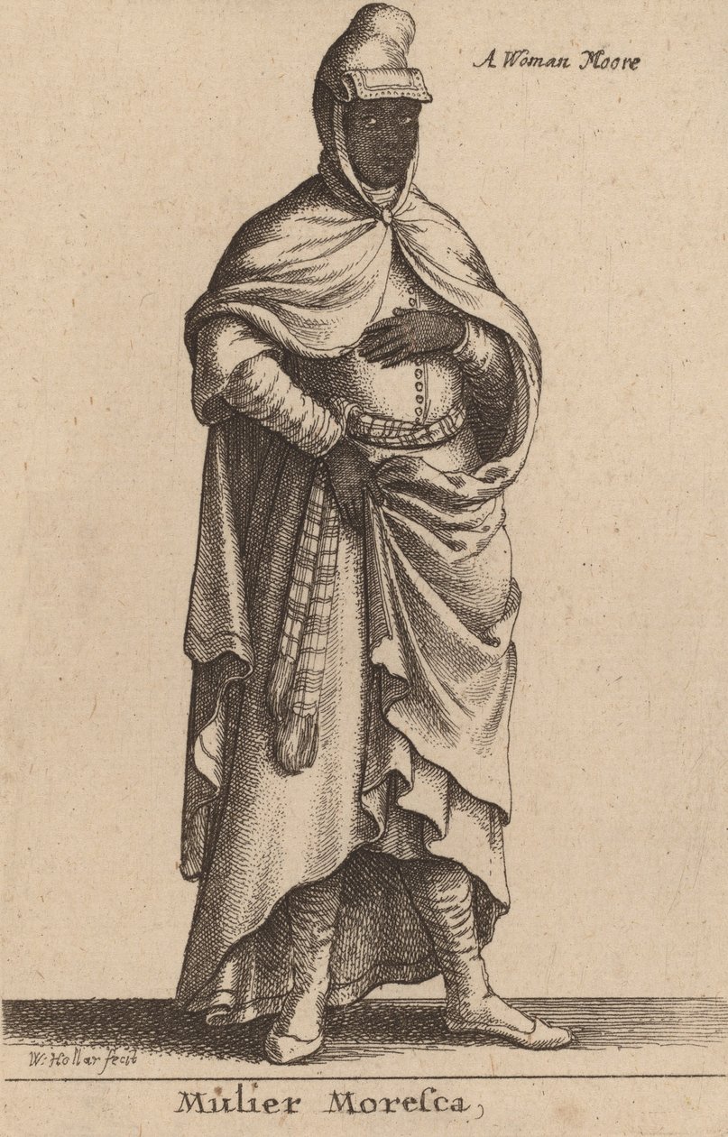 Mulier Moresca. alkotó: Wenceslaus Hollar