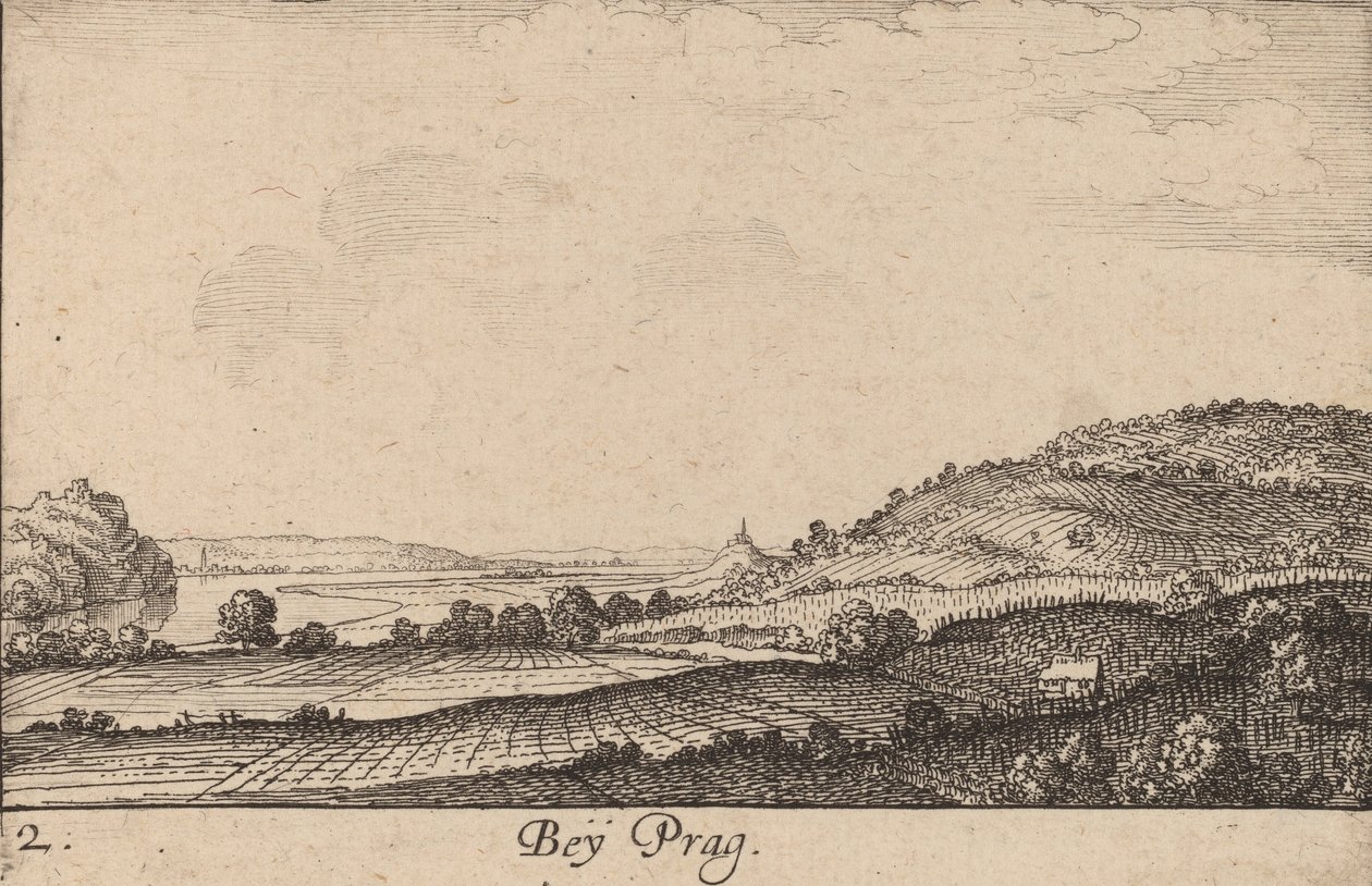 Prága mellett, 1635. alkotó: Wenceslaus Hollar