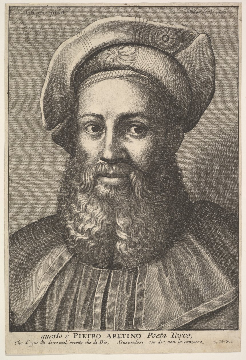 Pietro Aretino, 1640. alkotó: Wenceslaus Hollar