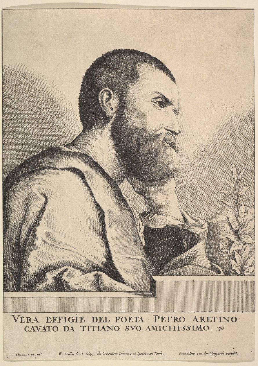 Pietro Aretino, 1649. alkotó: Wenceslaus Hollar