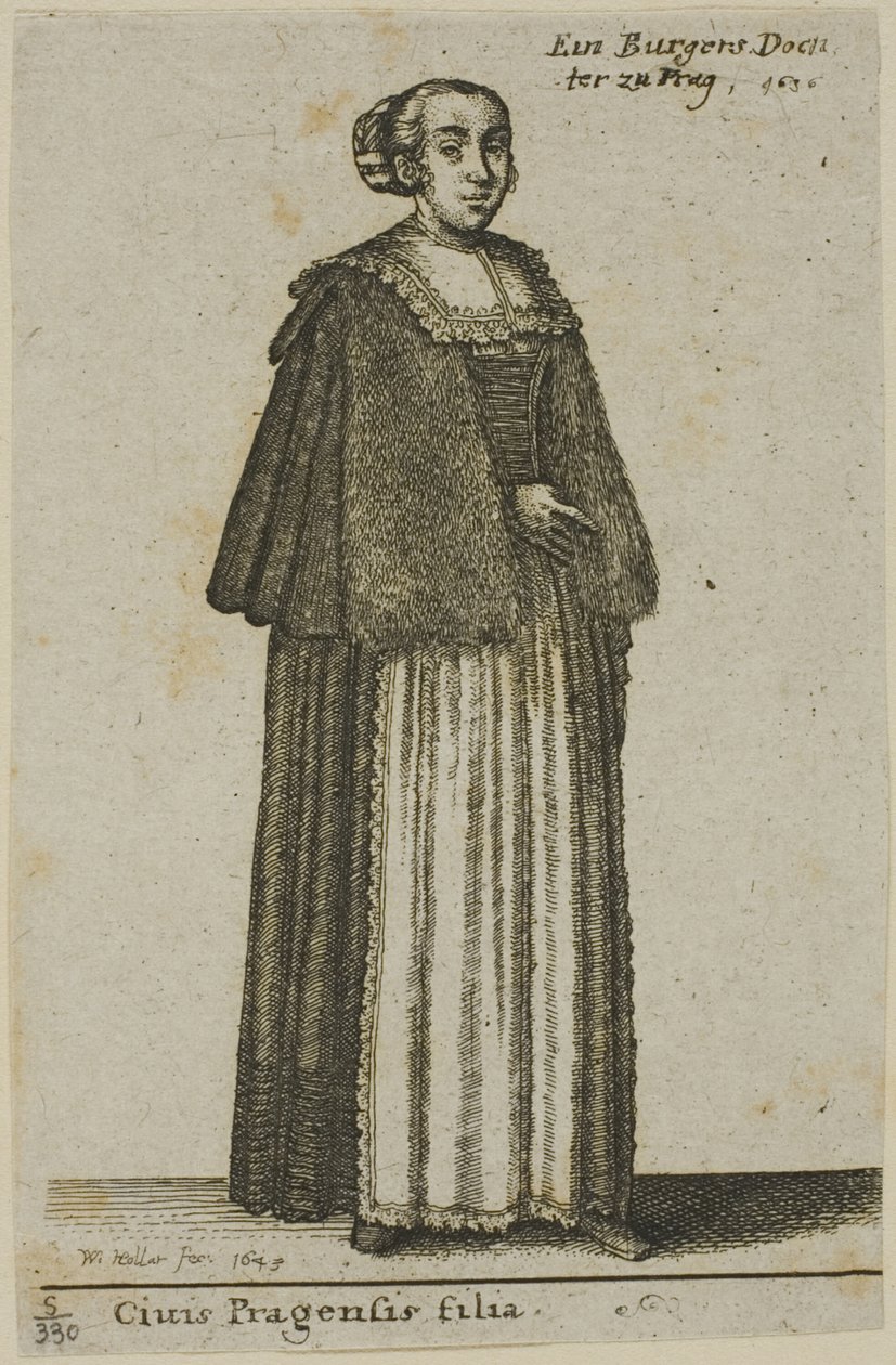 Prágai lány alkotó: Wenceslaus Hollar