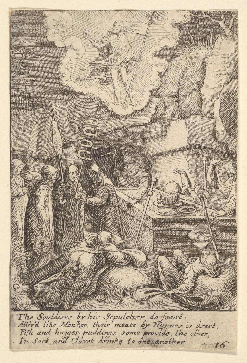 Feltámadás, 1625-77. alkotó: Wenceslaus Hollar