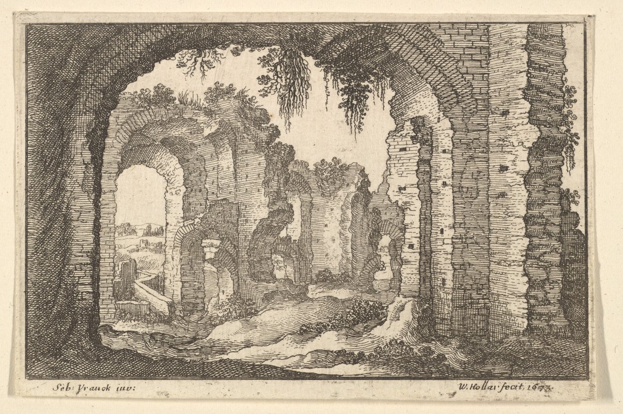 Római romok, 1673. alkotó: Wenceslaus Hollar