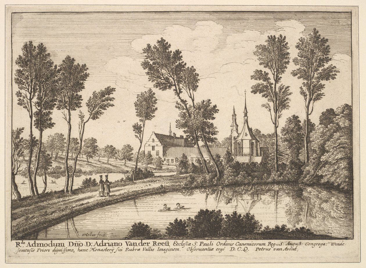 Rothendael apátság, 1648. alkotó: Wenceslaus Hollar