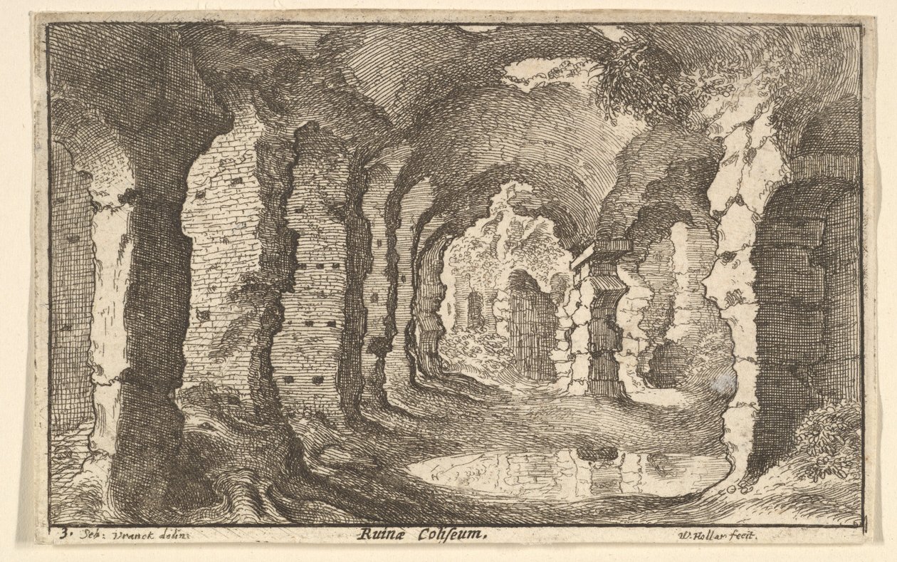 Rom Colosseum, kb. 1650 alkotó: Wenceslaus Hollar