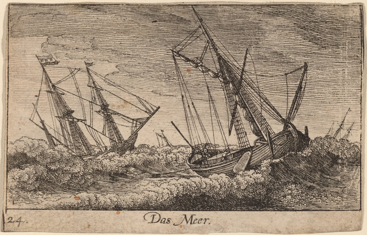 Tengeri jelenet alkotó: Wenceslaus Hollar