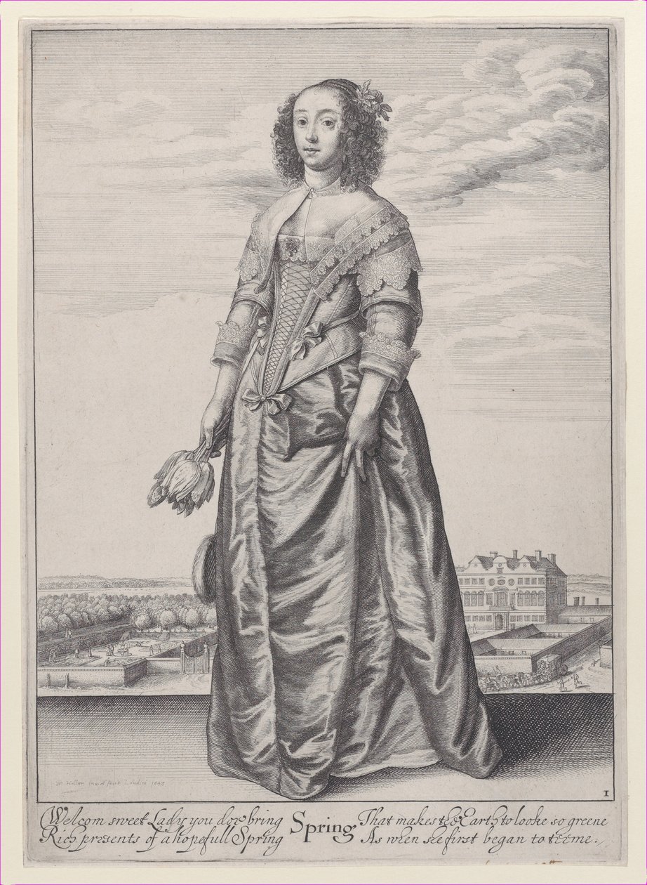 Tavasz, az Évszakokból, 1643-44., 1643-44. alkotó: Wenceslaus Hollar