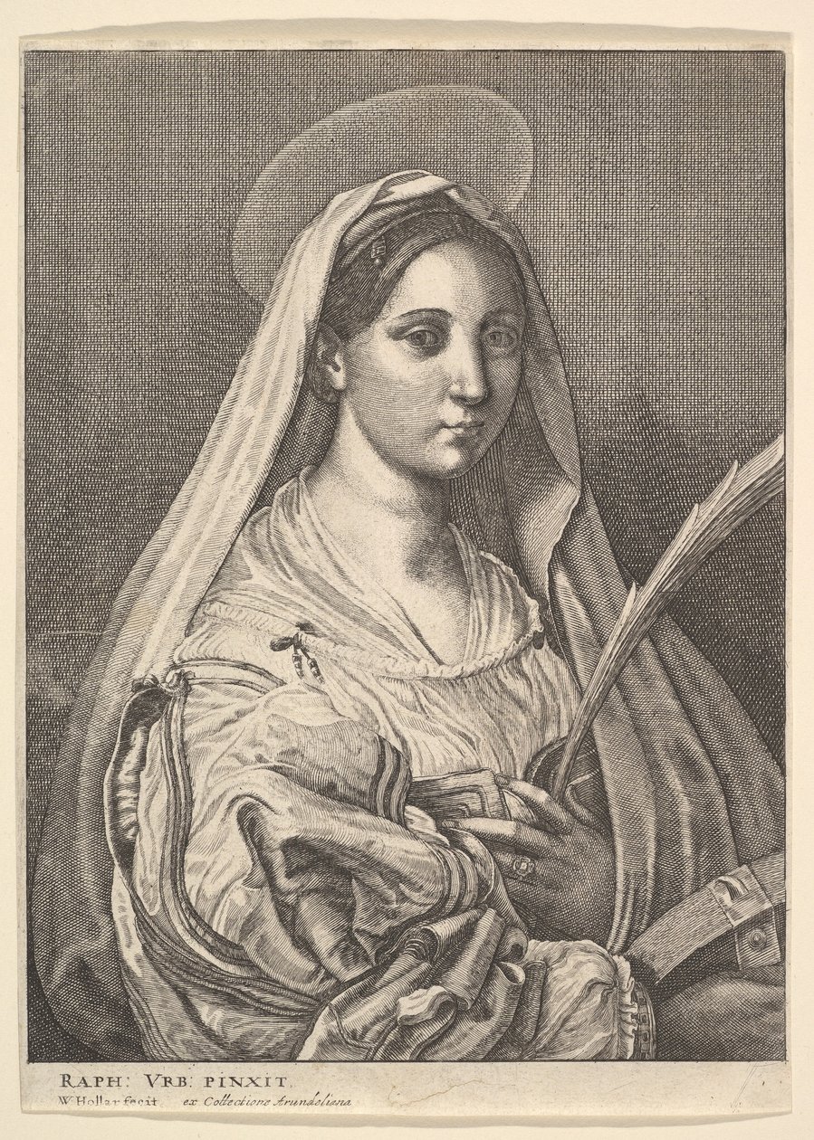 Alexandriai Szent Katalin, 1644-52. alkotó: Wenceslaus Hollar