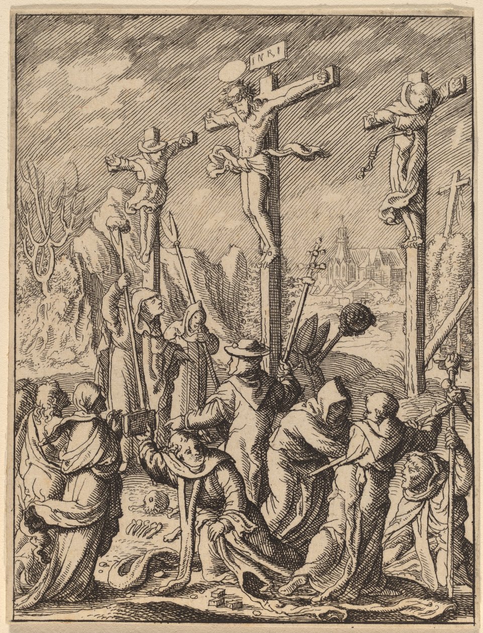 A keresztre feszítés alkotó: Wenceslaus Hollar