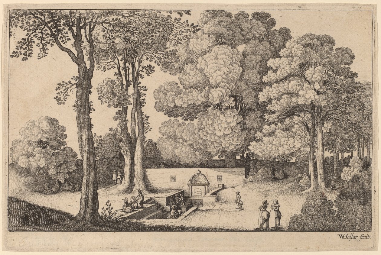 Az ásványforrás alkotó: Wenceslaus Hollar