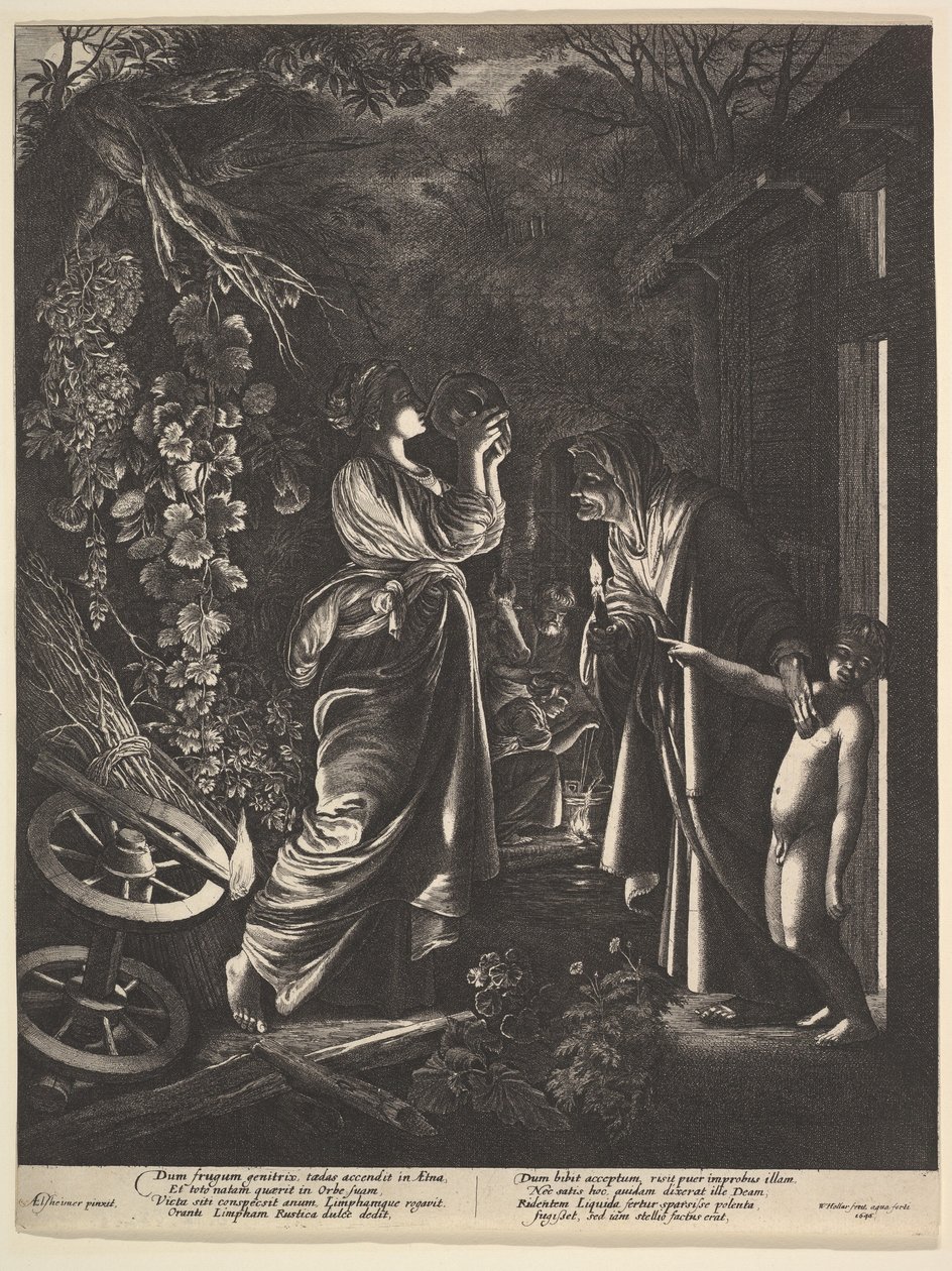 Ceres kigúnyolása, 1646. alkotó: Wenceslaus Hollar