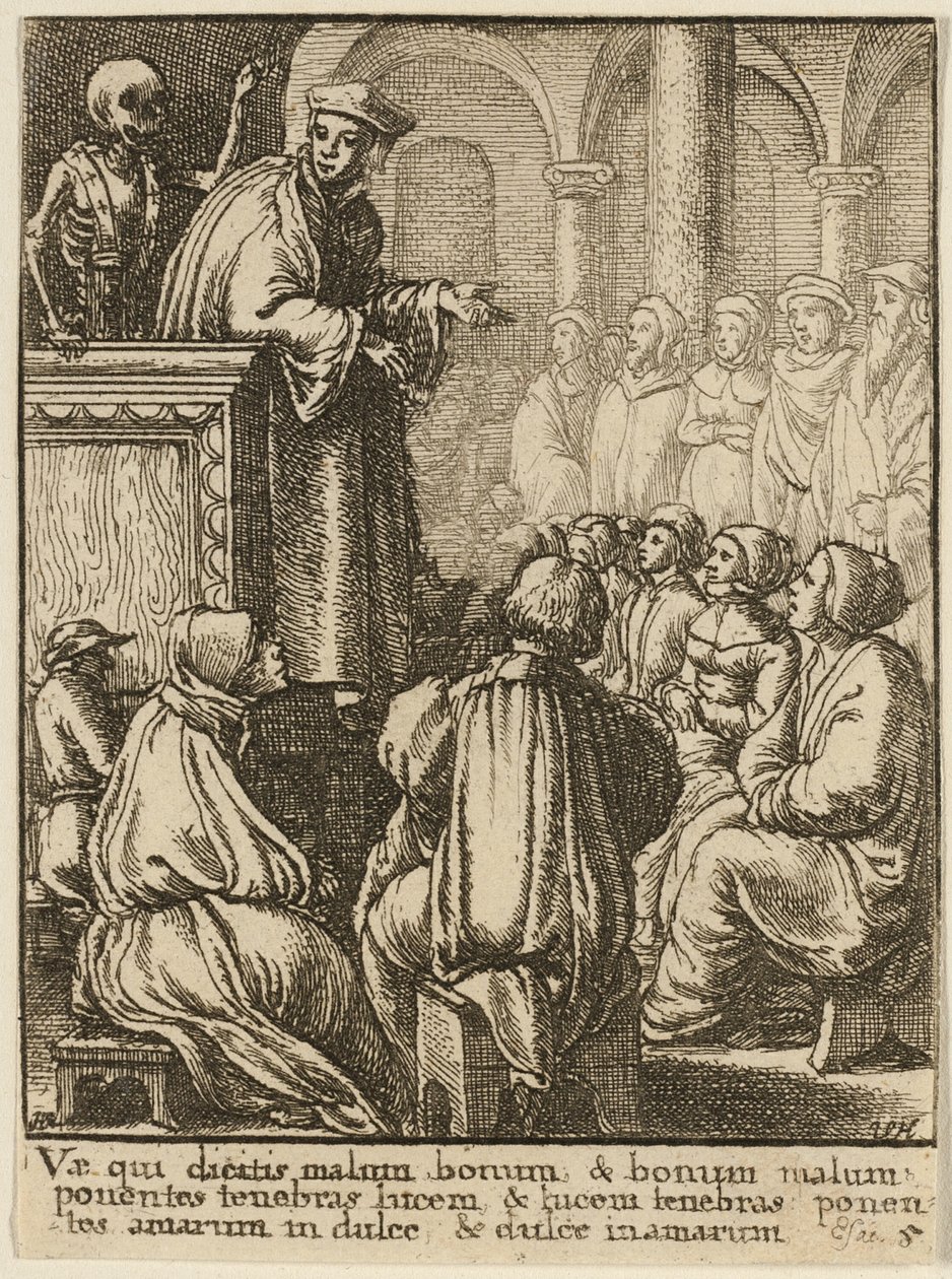 A prédikátor és a halál alkotó: Wenceslaus Hollar