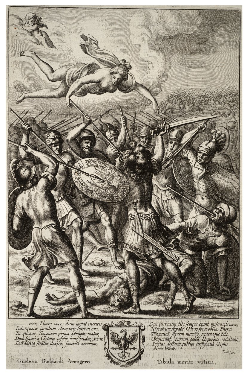 Vénusz védi Aeneast. Állam 2 alkotó: Wenceslaus Hollar