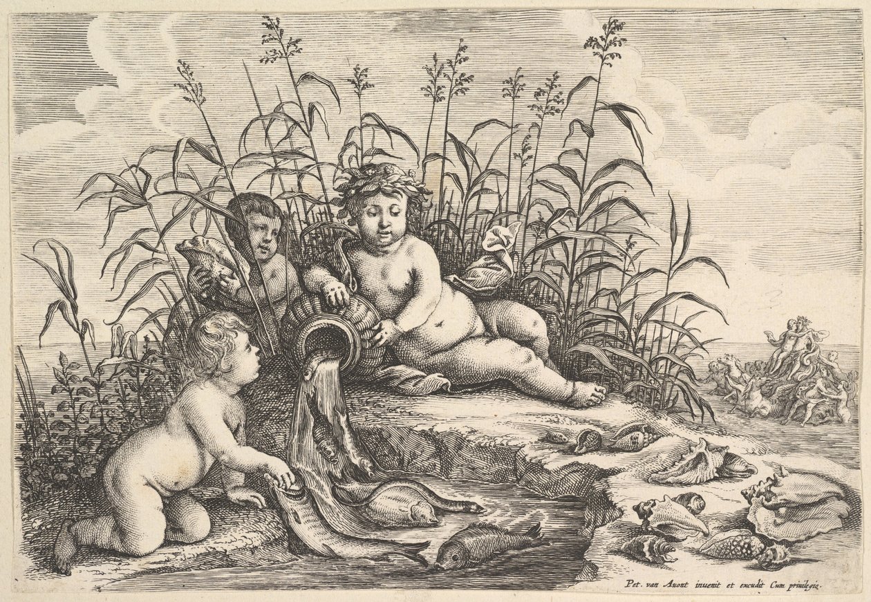 Víz A négy elem, kb. 1647. alkotó: Wenceslaus Hollar