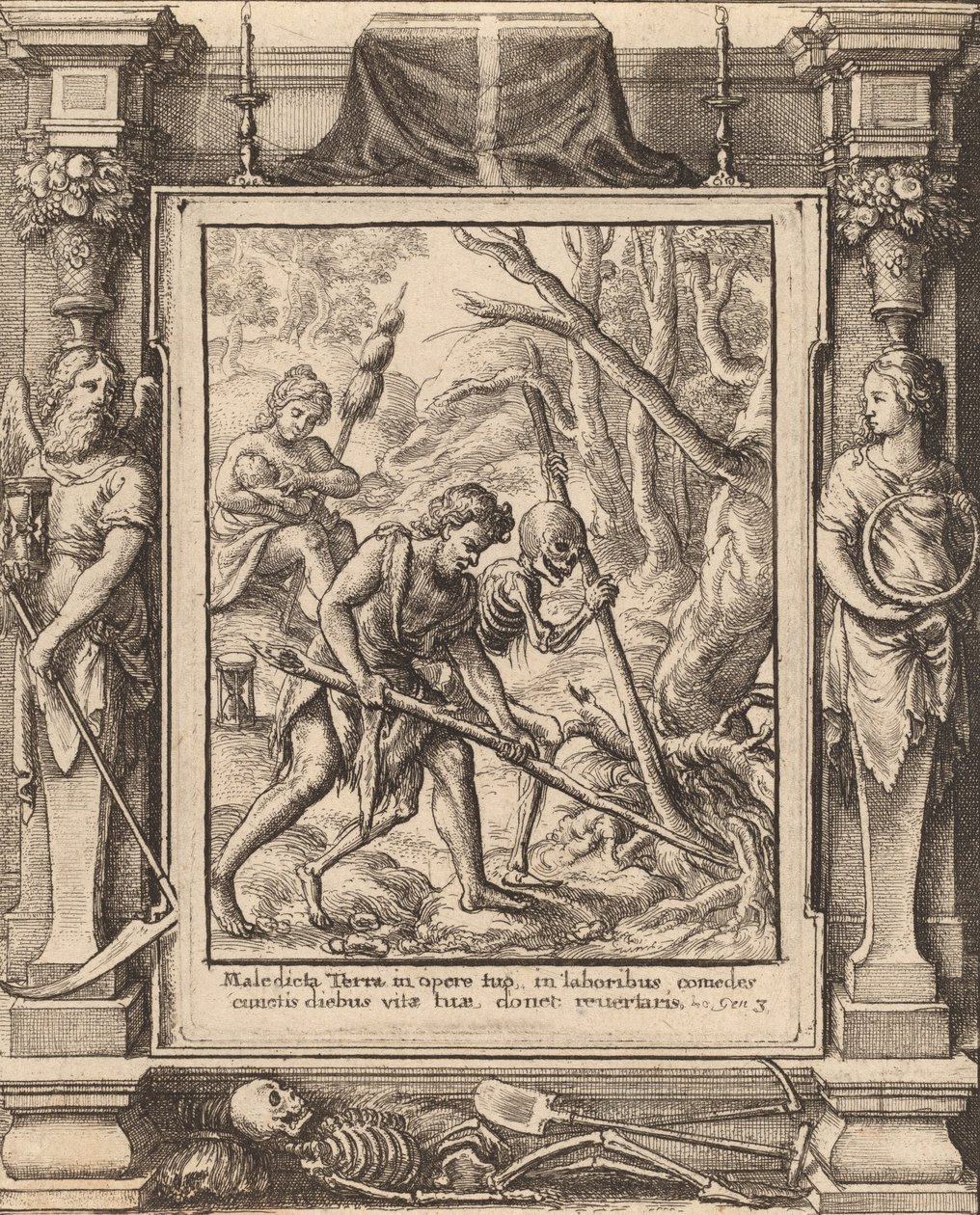 Amikor Adam Delved, 1651. alkotó: Wenceslaus Hollar