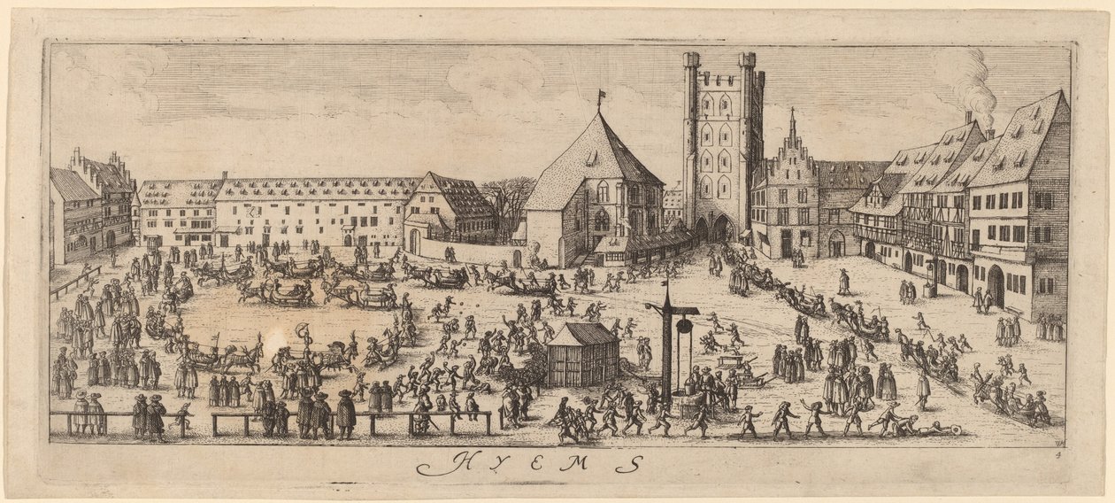 Tél: The Parade Ground alkotó: Wenceslaus Hollar