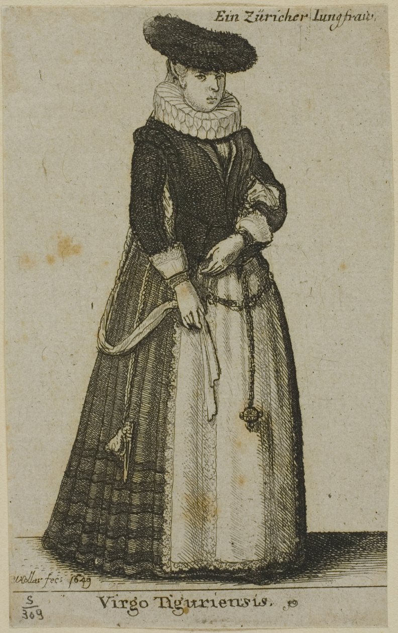 Fiatal zürichi nő alkotó: Wenceslaus Hollar