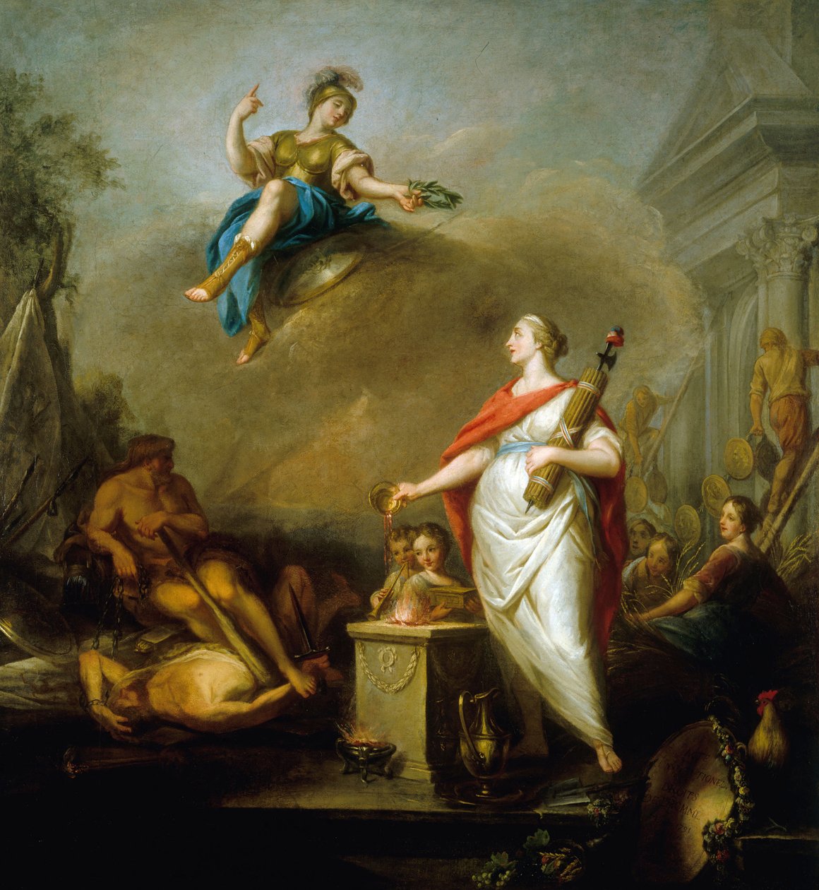 Az 1789-es, 1796-os forradalom allegóriája. alkotó: Wilbault
