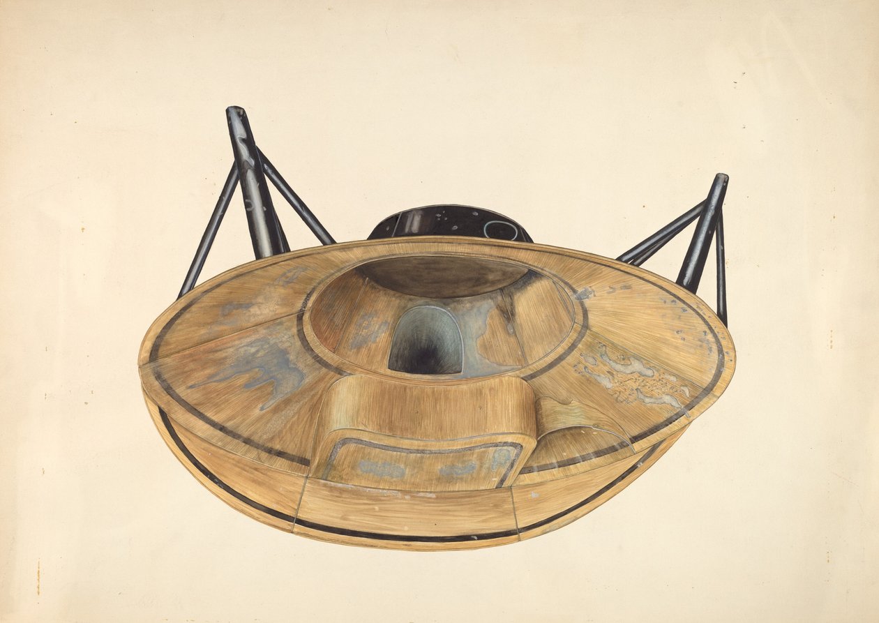 Kör alakú bádog fürdőkád, c. 1938. alkotó: Wilbur M Rice