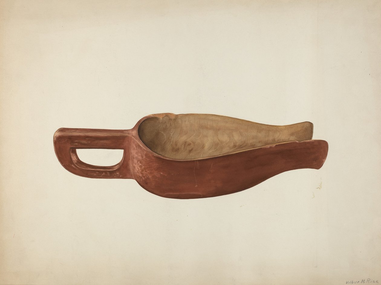 Fából készült kanál, c. 1941. alkotó: Wilbur M Rice