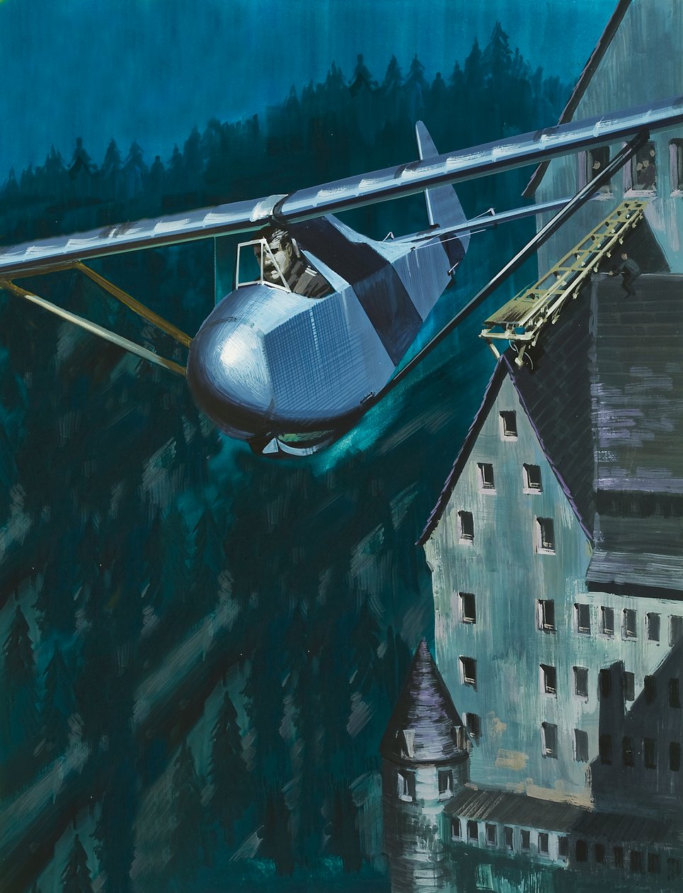 Siklóernyős menekülés a Colditz kastélyból alkotó: Wilf (20th century) Hardy