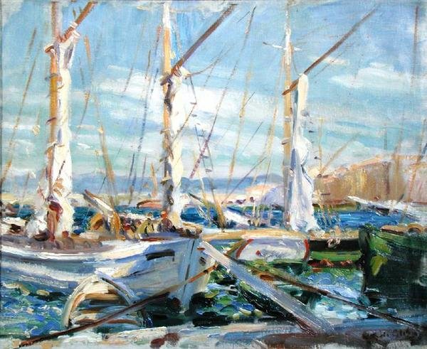 St. Tropez (olaj, vászon) alkotó: Wilfred Gabriel de Glehn