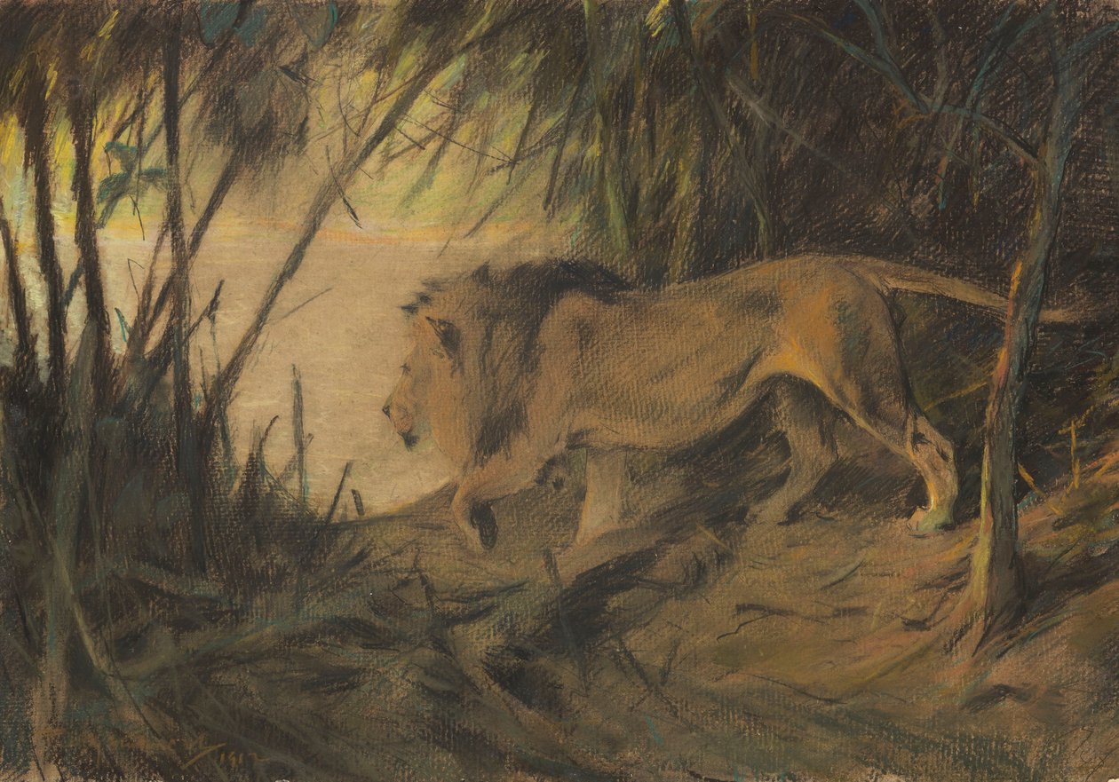 Leo, a folyóhoz megy alkotó: Wilhelm Kuhnert