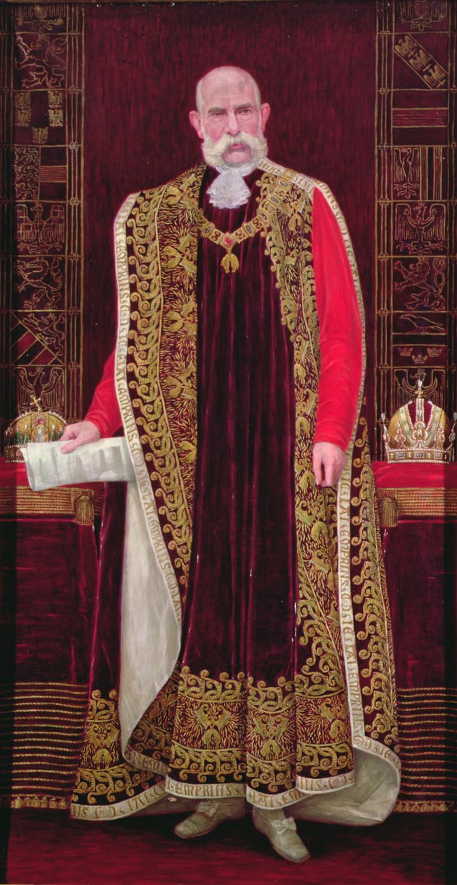 I. Ferenc József osztrák császár (1830-1916) az Aranygyapjas Rend hivatalos köntösében, 1910 körül alkotó: Wilhelm List