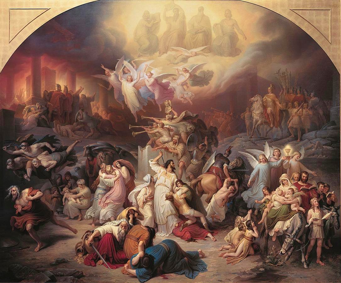 Titusn Jeruzsálem pusztulása alkotó: Wilhelm von Kaulbach