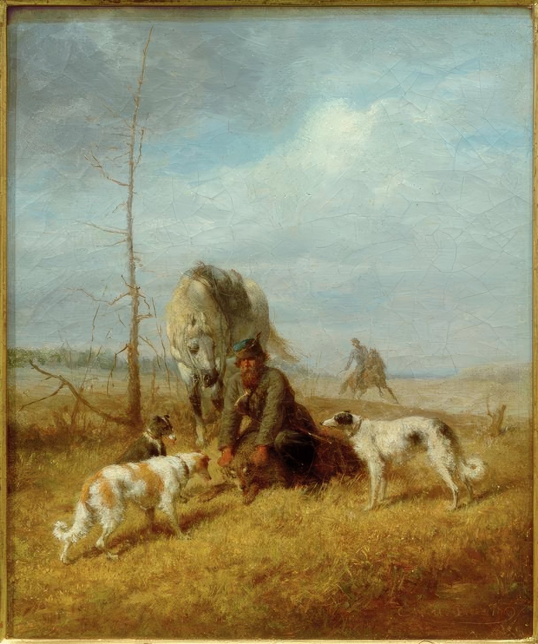 Farkasvadászat nyáron alkotó: Wilhelm Amandus Beer