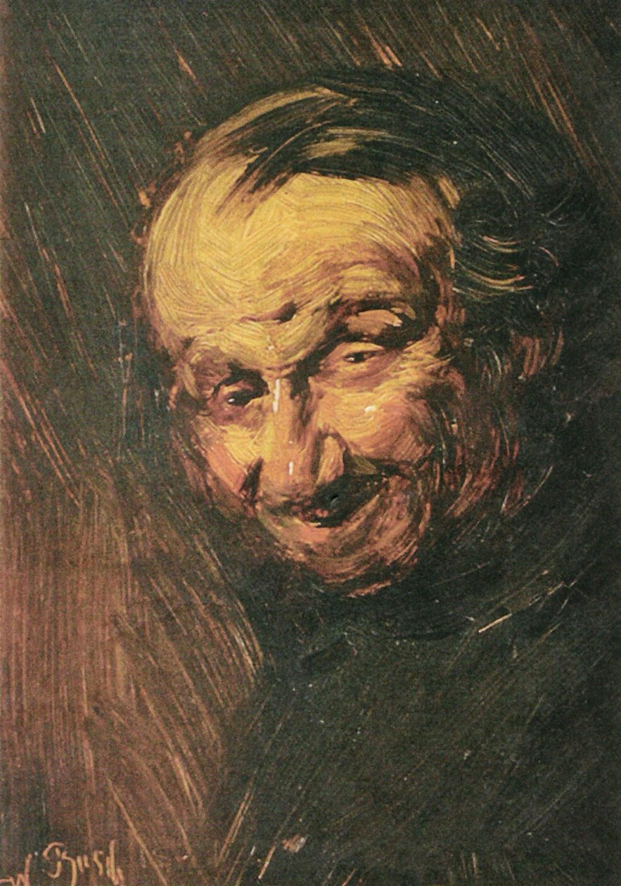 Német: A csontember, öregember feje alkotó: Wilhelm Busch