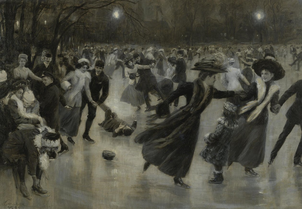 Buli a jégen, 1909 alkotó: Wilhelm Gause