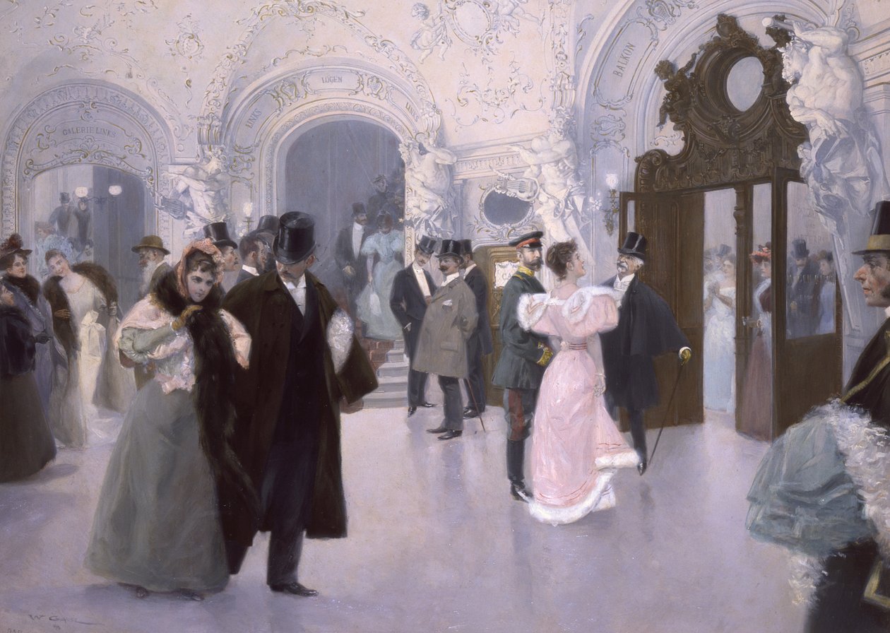 Színház-Vestibül (A színház előszobája) alkotó: Wilhelm Gause