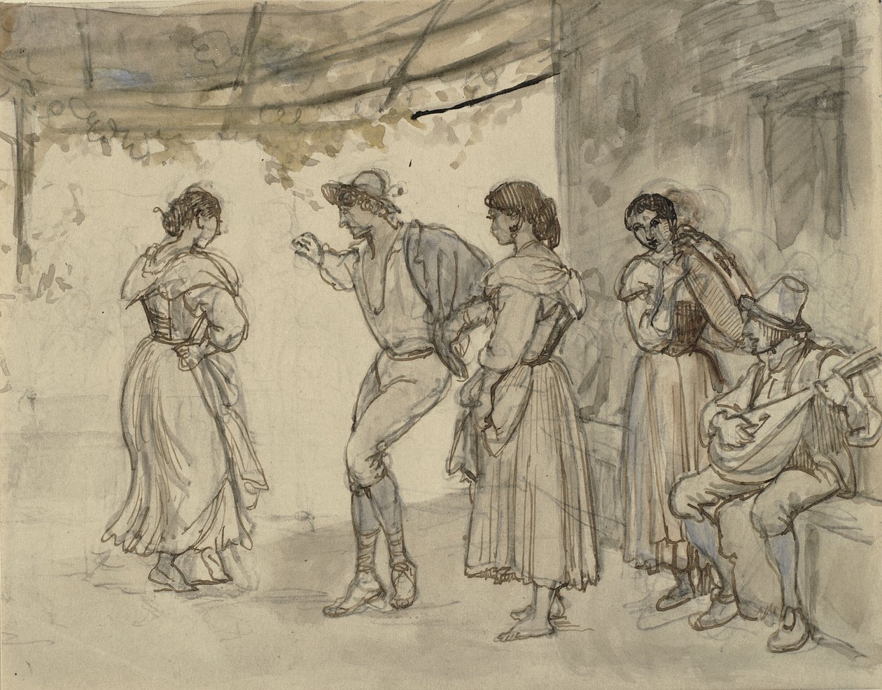 Saltarellodans alkotó: Wilhelm Marstrand